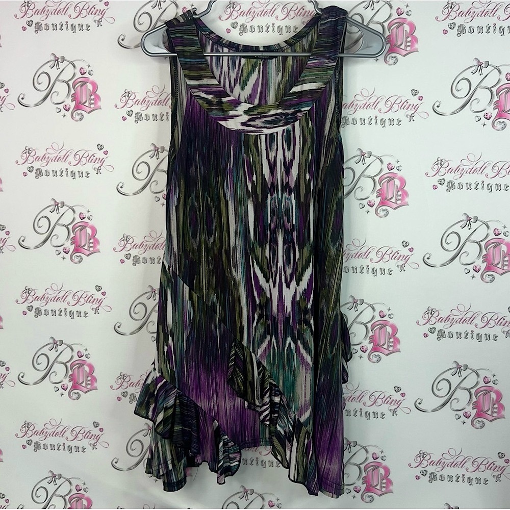Papa Vancouver mini dress tank top style swirl abstract Multicolor Dress